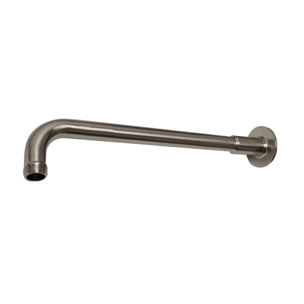 Whitehaus Showerhaus Solid Brass Shower Arm, Brushed Nickel WHSA350-BN